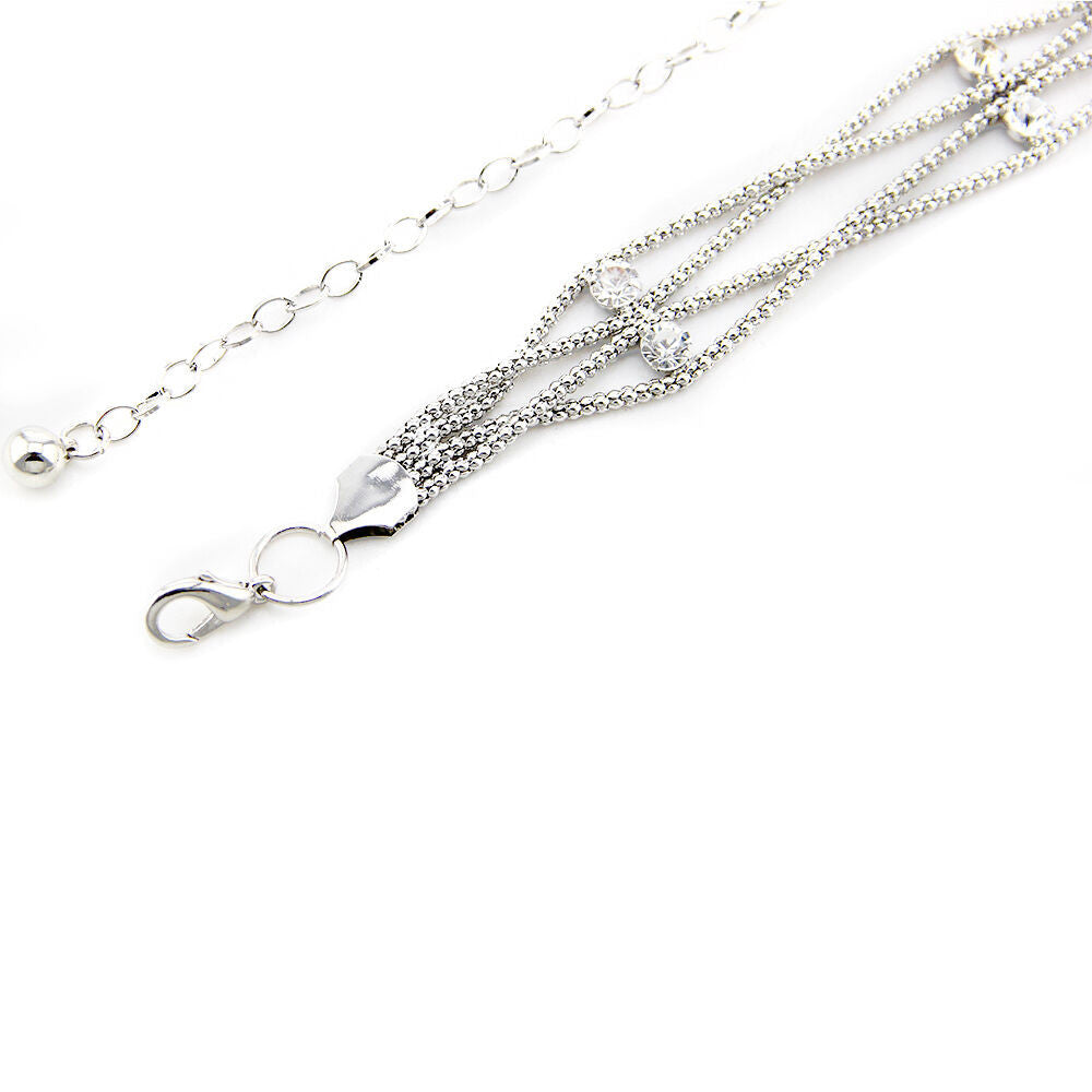 Silver Diamante Chain with Charms