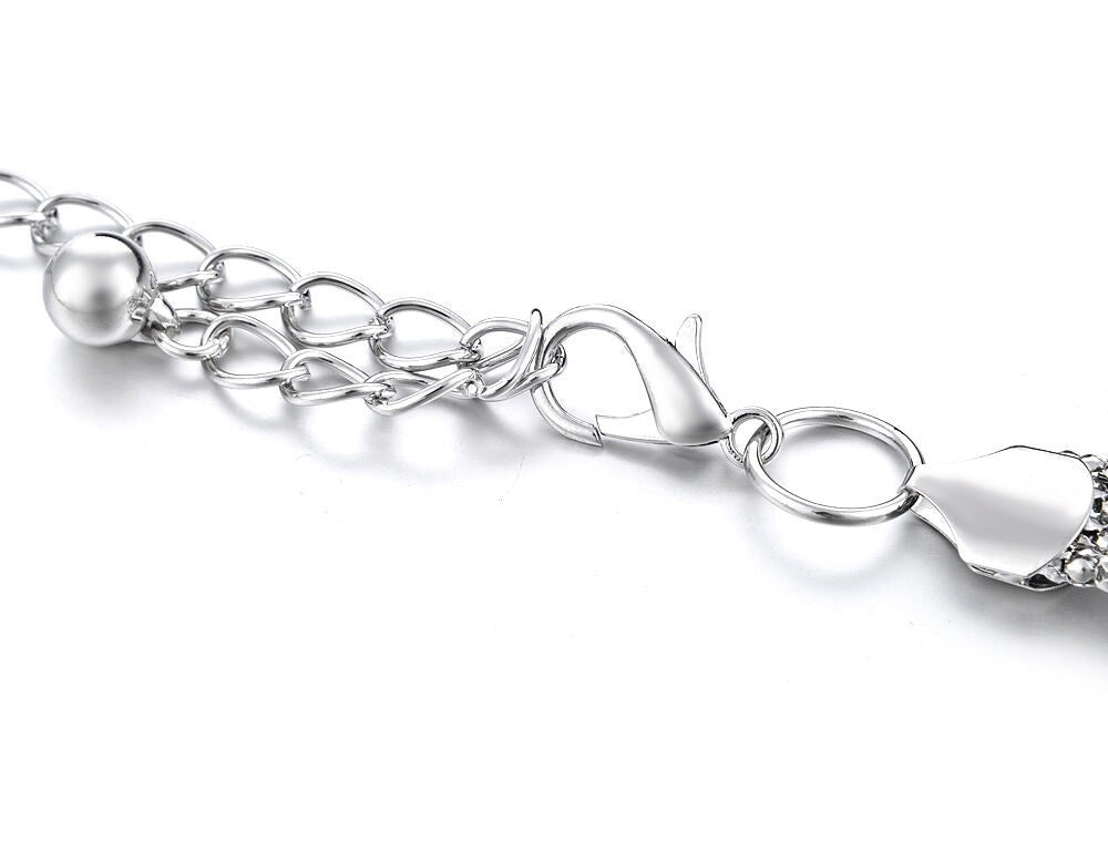 Silver Diamante Chain with Charms