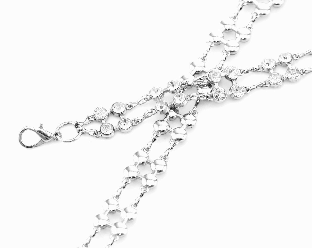 Layered Diamante Beads Chain Belt