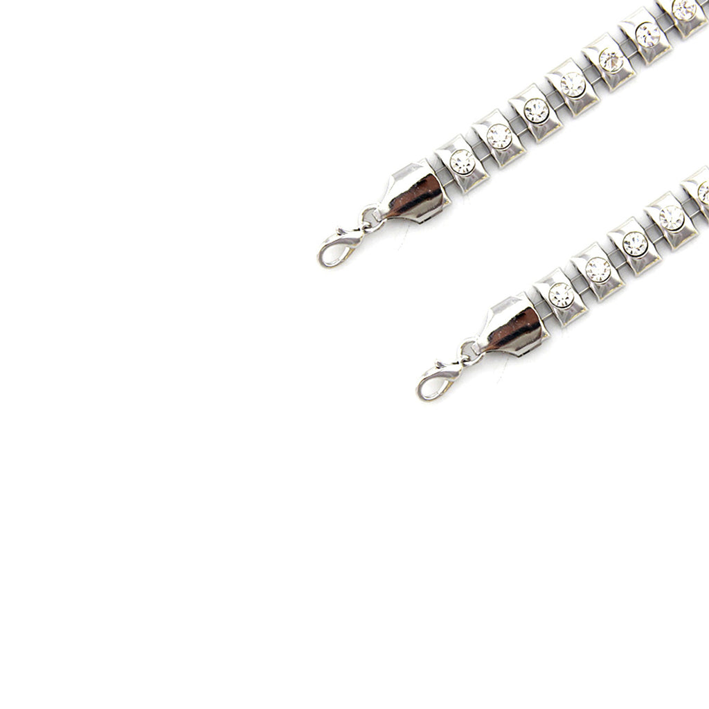 Chain Belt with Diamante - Silver