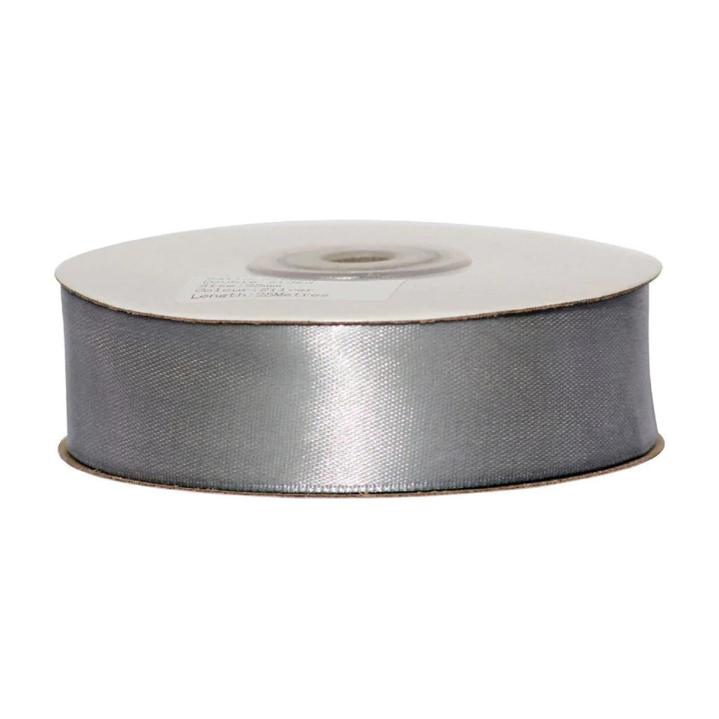 Double Sided Satin Ribbon - Silver