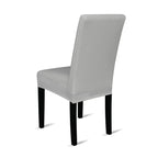 Short Velvet-Touch Spandex Chair Cover - Silver Grey