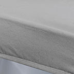 Short Velvet-Touch Spandex Chair Cover - Silver Grey
