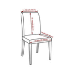 Short Spandex Patterned Printed Chair Cover - Black