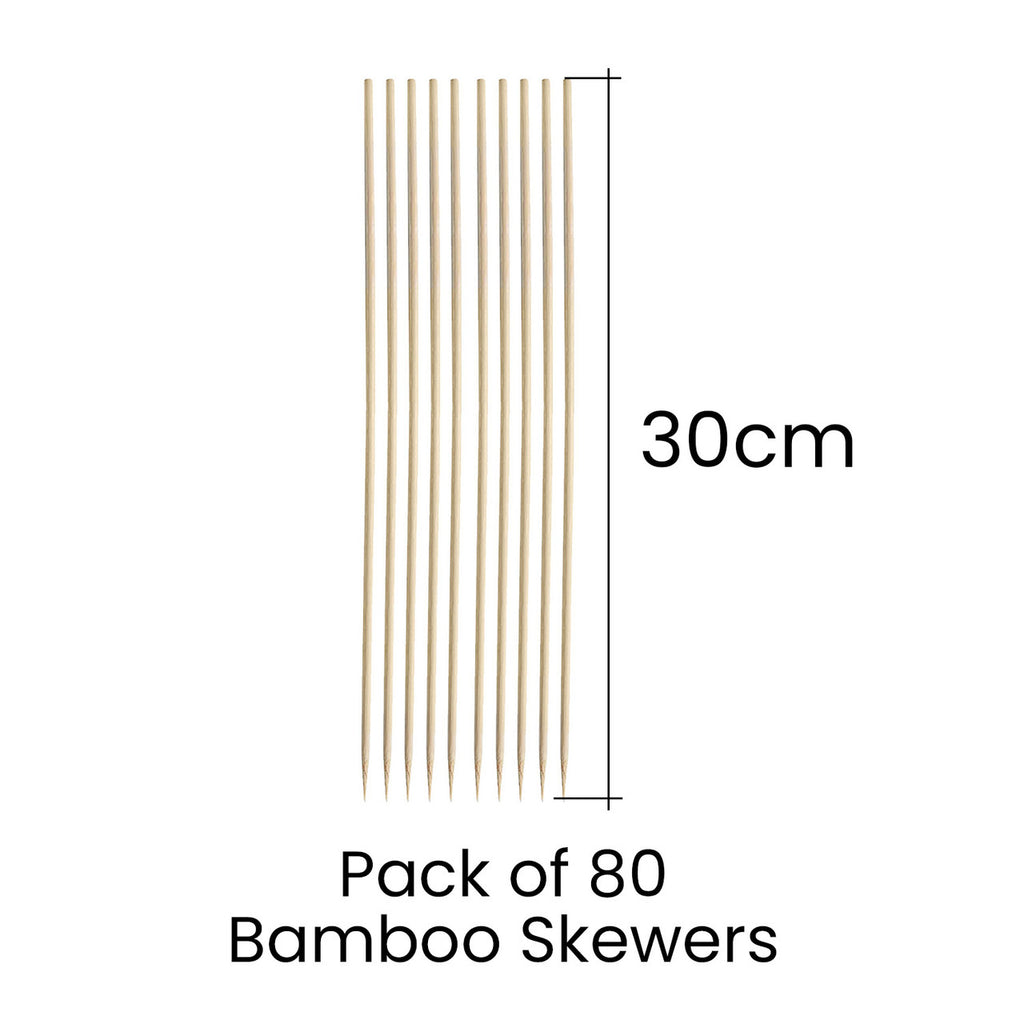 Wooden BBQ Skewers -  80pcs