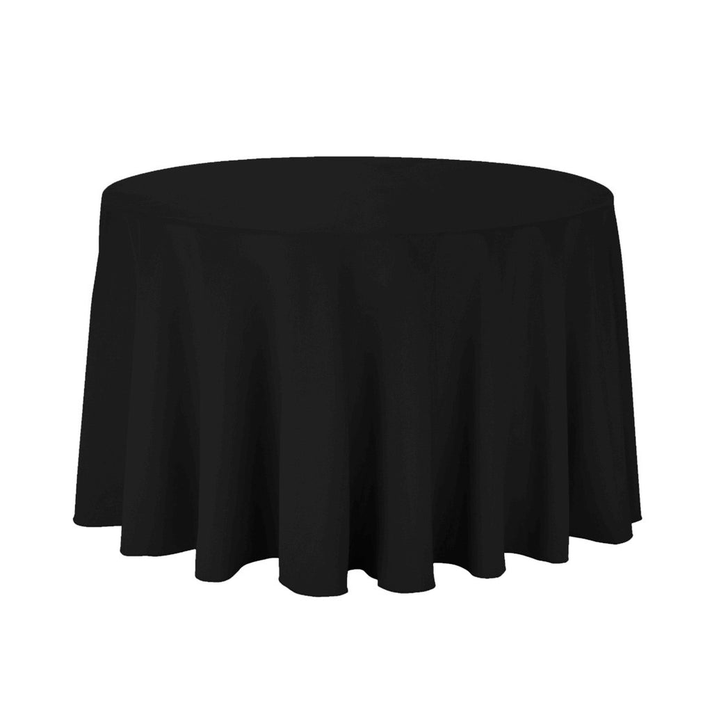 180GSM Round Polyester Tablecloth - Black