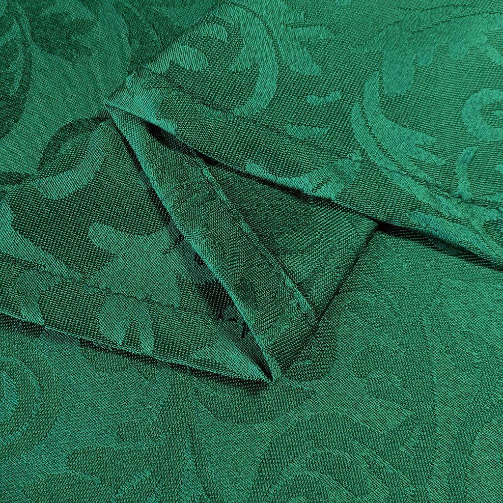 200GSM Round Damask Polyester Tablecloth - Green
