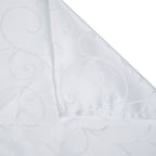 200GSM Square Damask Polyester Tablecloth - White