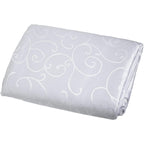 200GSM Square Damask Polyester Tablecloth - White
