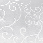 200GSM Square Damask Polyester Tablecloth - White