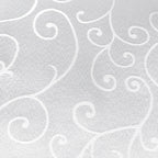 200GSM Rectangle Damask Polyester Tablecloth - White