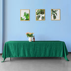 200GSM Rectangle Damask Polyester Tablecloth - Green