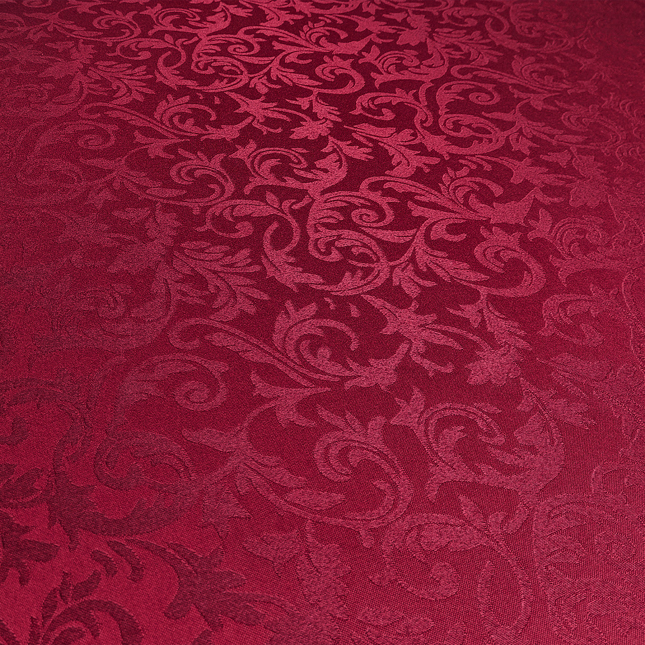 200GSM Rectangle Damask Polyester Tablecloth - Red