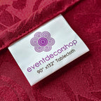 200GSM Rectangle Damask Polyester Tablecloth - Red