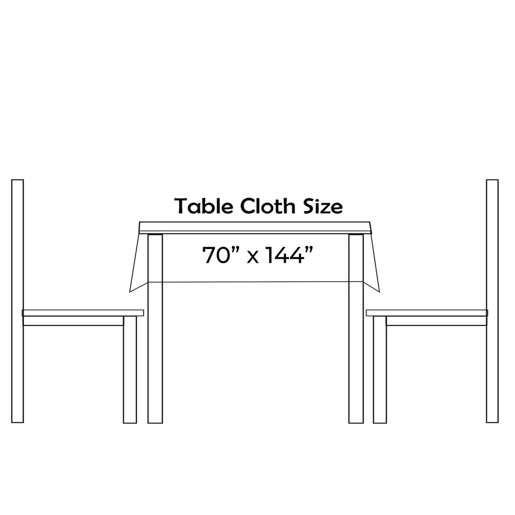 200GSM Rectangle Damask Polyester Tablecloth - Red