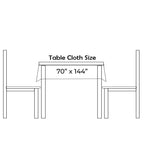 200GSM Rectangle Damask Polyester Tablecloth - Red