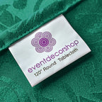 200GSM 90" Square Damask Polyester Tablecloth - Green