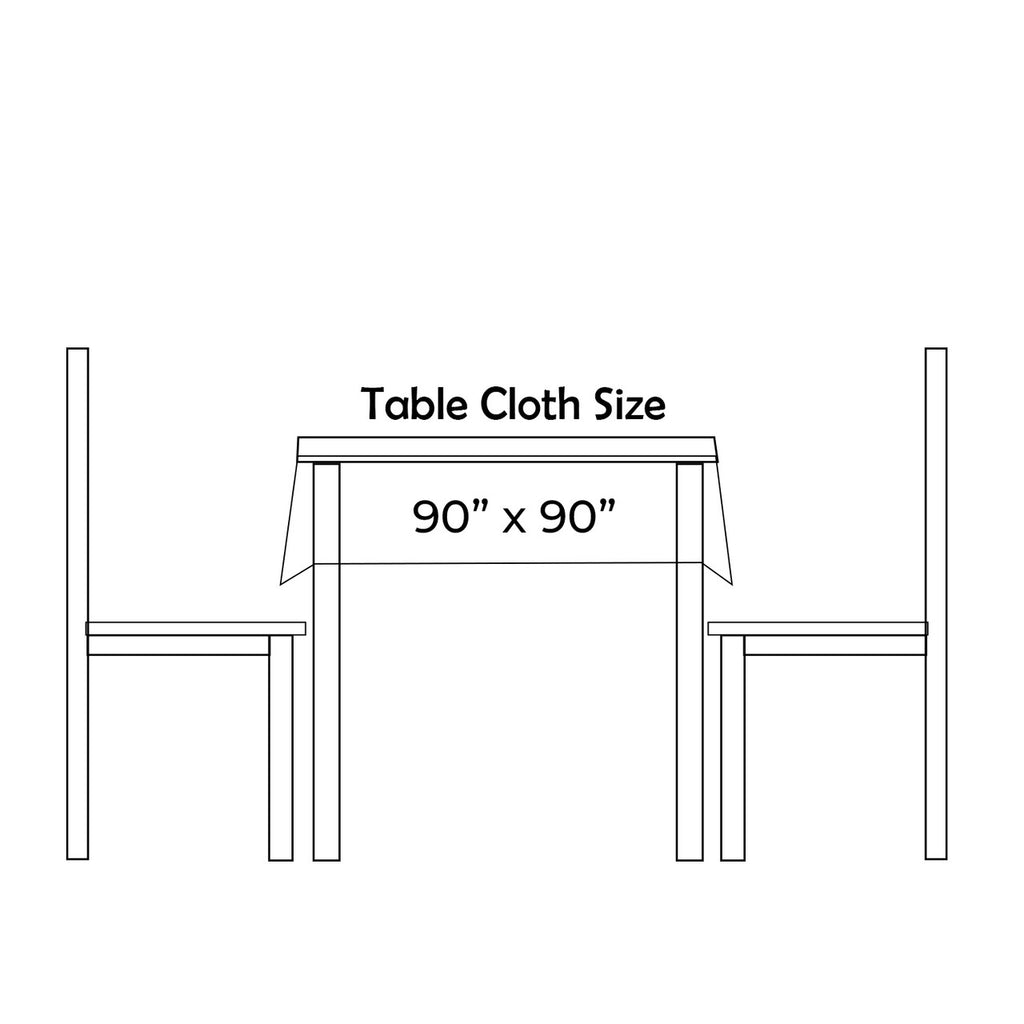 200GSM 90" Square Damask Polyester Tablecloth - Green
