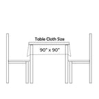 200GSM 90" Square Damask Polyester Tablecloth - Green