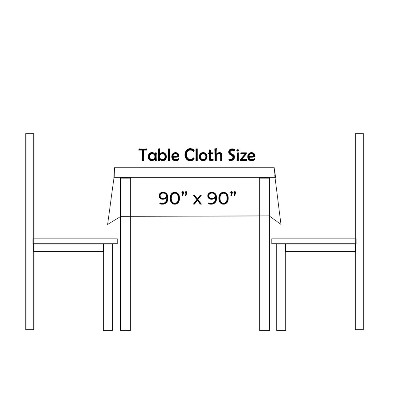 200GSM 90" Square Damask Polyester Tablecloth - Green