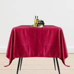 200GSM 90" Square Damask Polyester Tablecloth - Red