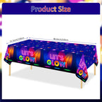 Blue Glow Neon Themed Tablecloth (130x220cm)