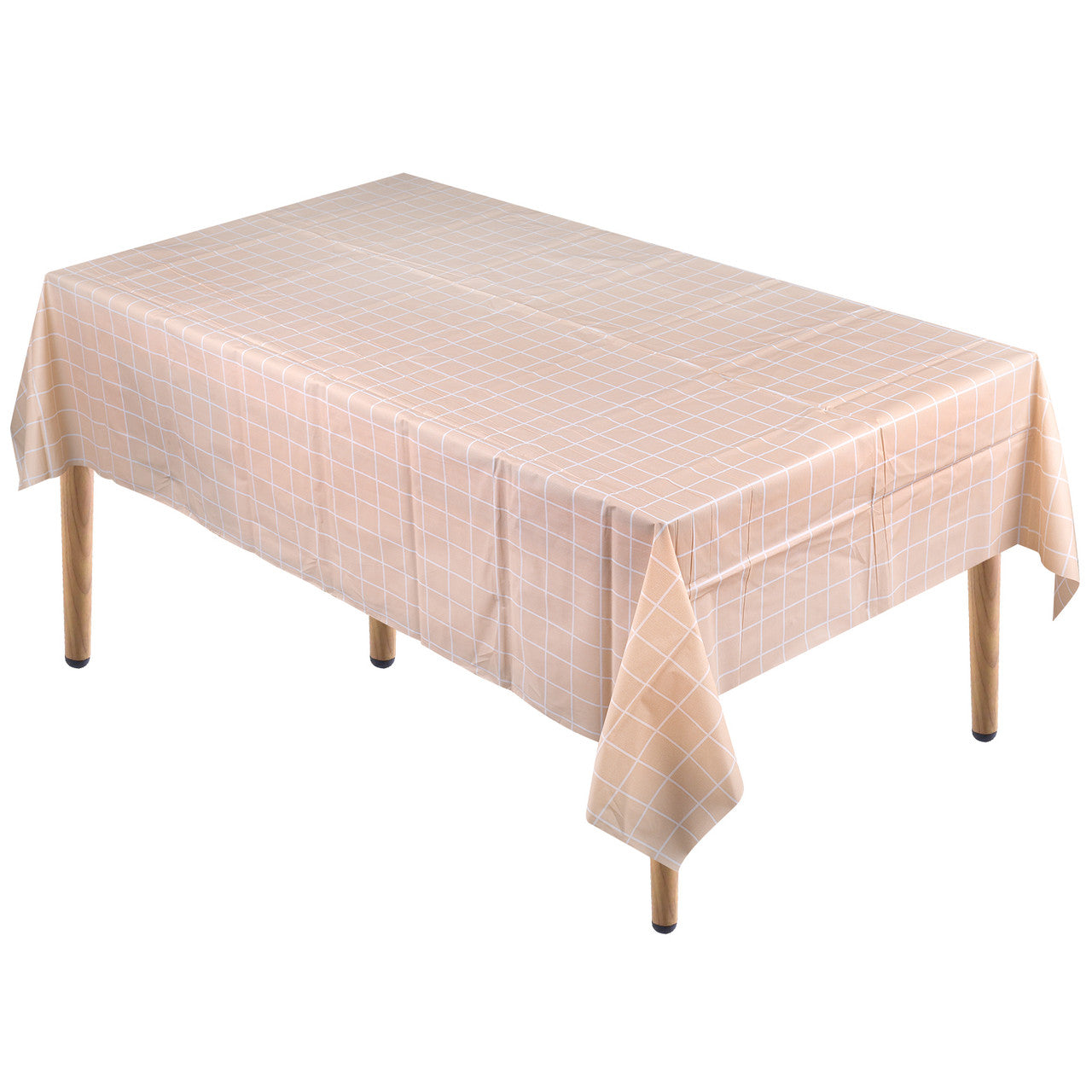 Checkered Tablecloth (137x180cm) - Coffee