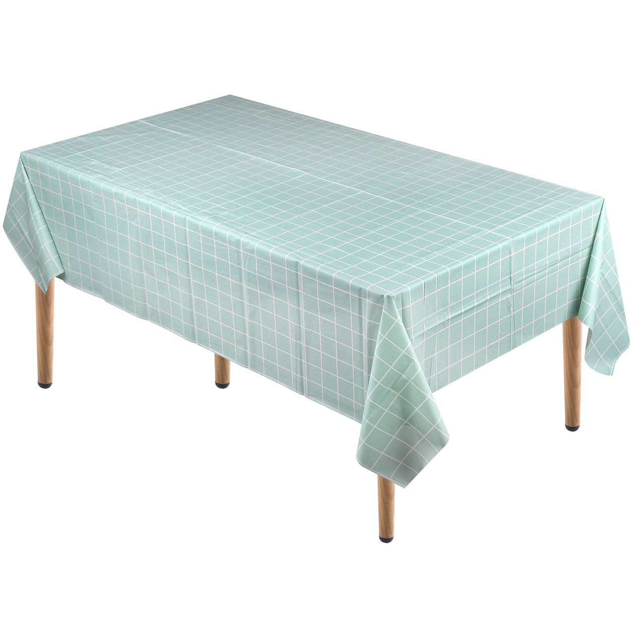 Checkered Tablecloth (137x180cm) - Light Blue