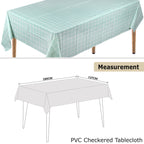 Checkered Tablecloth (137x180cm) - Light Blue