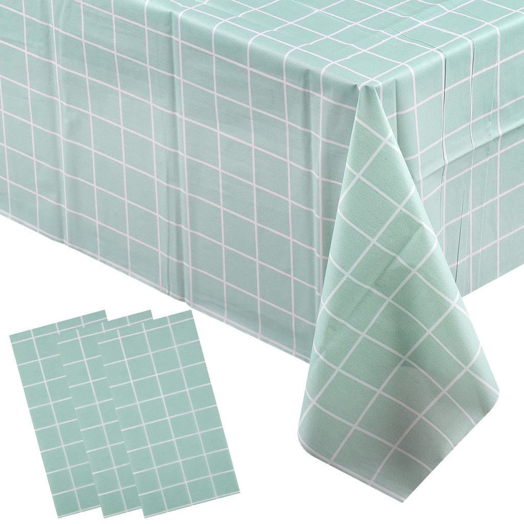Checkered Tablecloth (137x180cm) - Light Blue