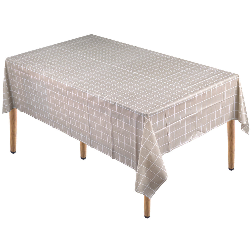 Checkered Tablecloth (137x180cm) - Light Grey