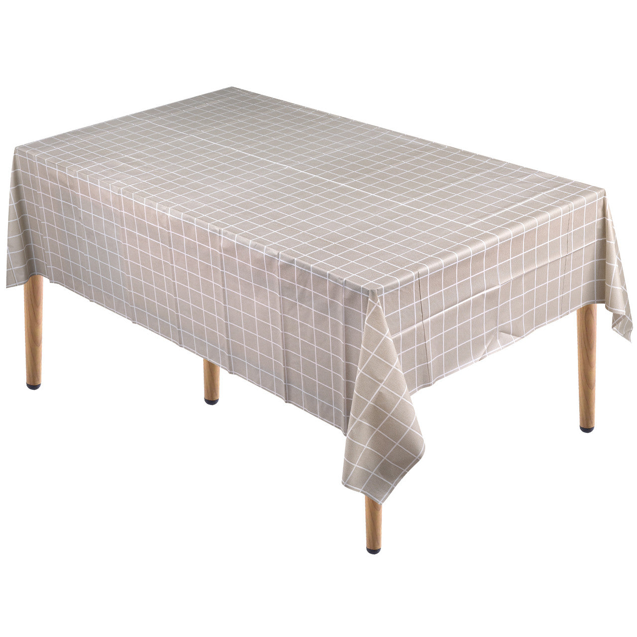 Checkered Tablecloth (137x180cm) - Light Grey