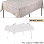 Checkered Tablecloth (137x180cm) - Light Grey