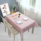 Checkered Tablecloth (137x180cm) - Pastel Pink