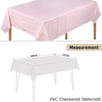 Checkered Tablecloth (137x180cm) - Pastel Pink