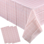 Checkered Tablecloth (137x180cm) - Pastel Pink