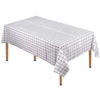 Checkered Tablecloth (137x180cm) - White