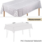Checkered Tablecloth (137x180cm) - White
