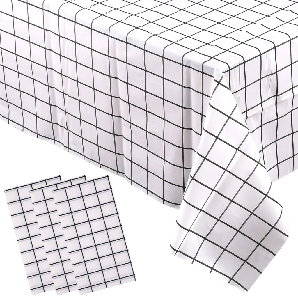 Checkered Tablecloth (137x180cm) - White