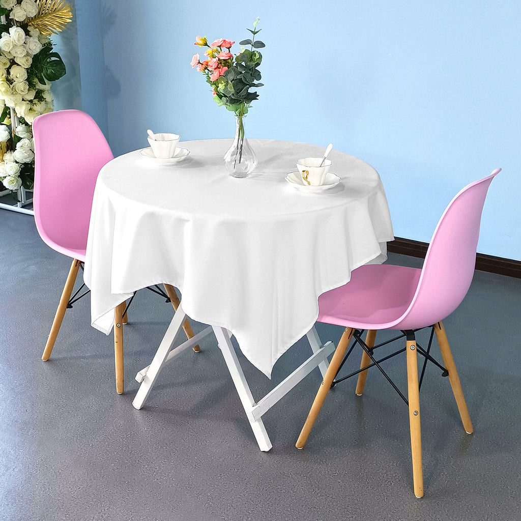 Square Spun Table Cloth - White