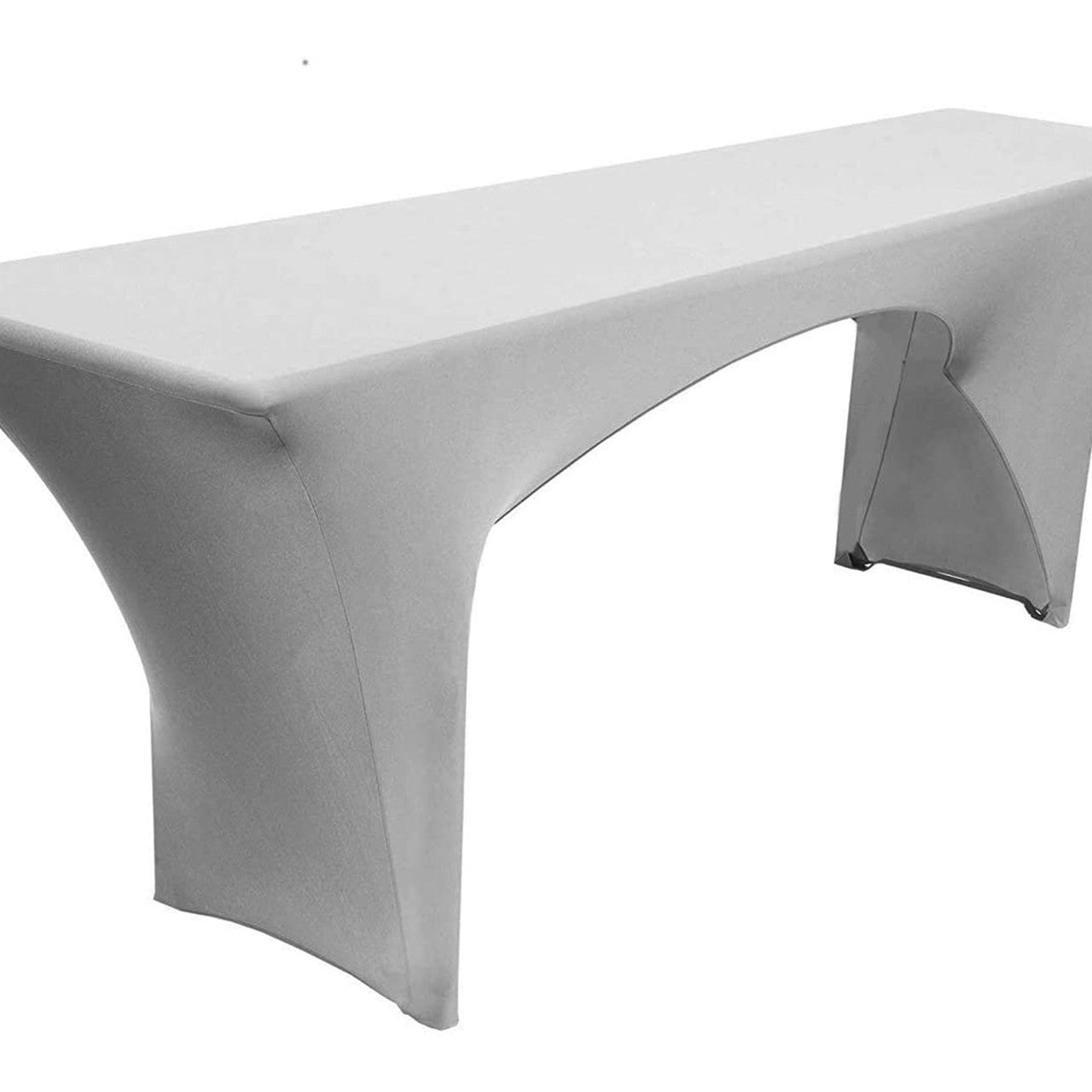 Spandex Beer Table and Bench Cover Set - Silver