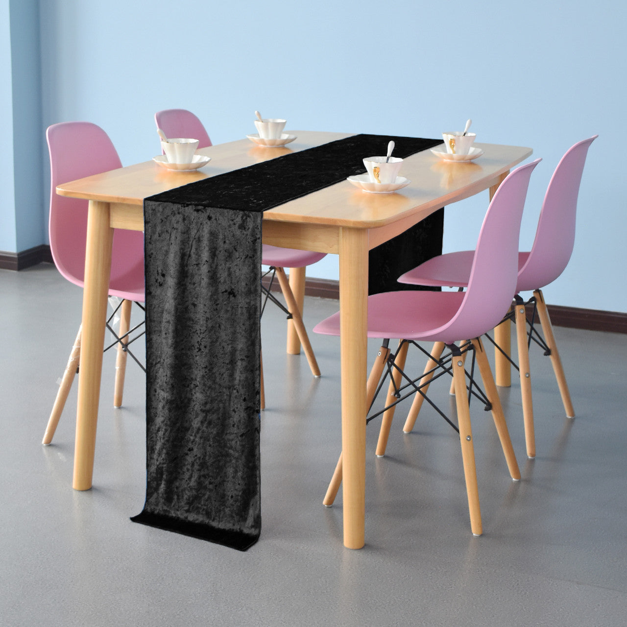Velvet Table Runner - Black