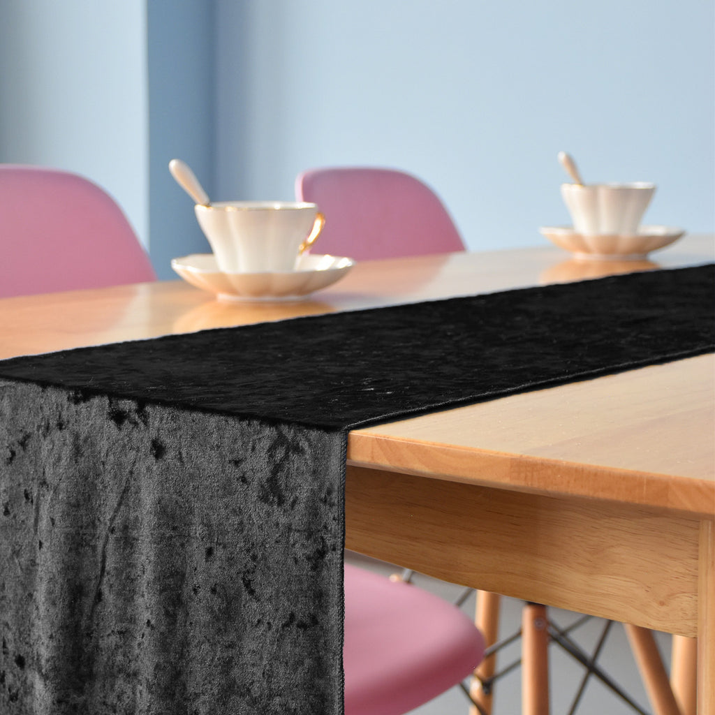 Velvet Table Runner - Black
