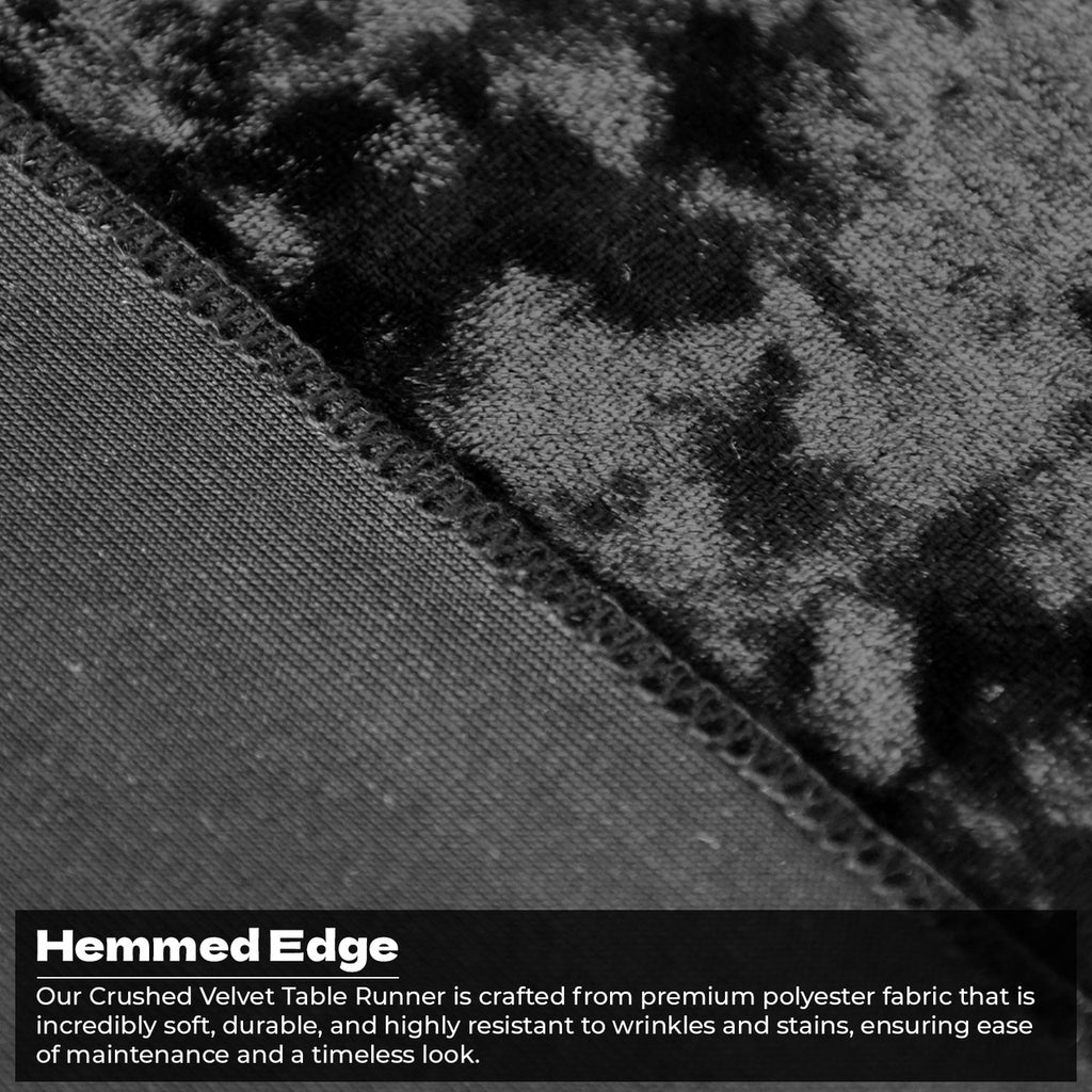 Velvet Table Runner - Black