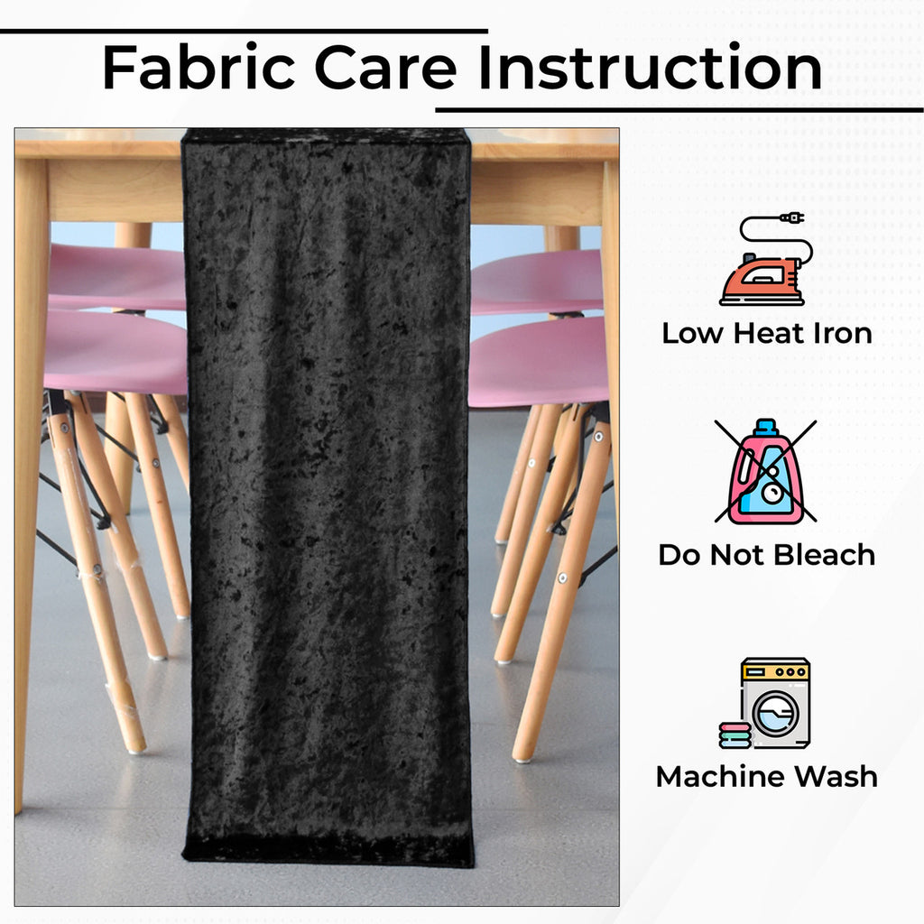 Velvet Table Runner - Black