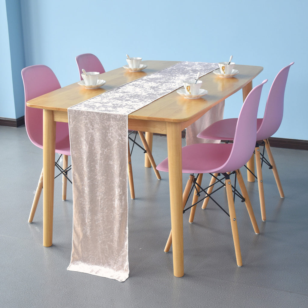 Velvet Table Runner - Blush Pink