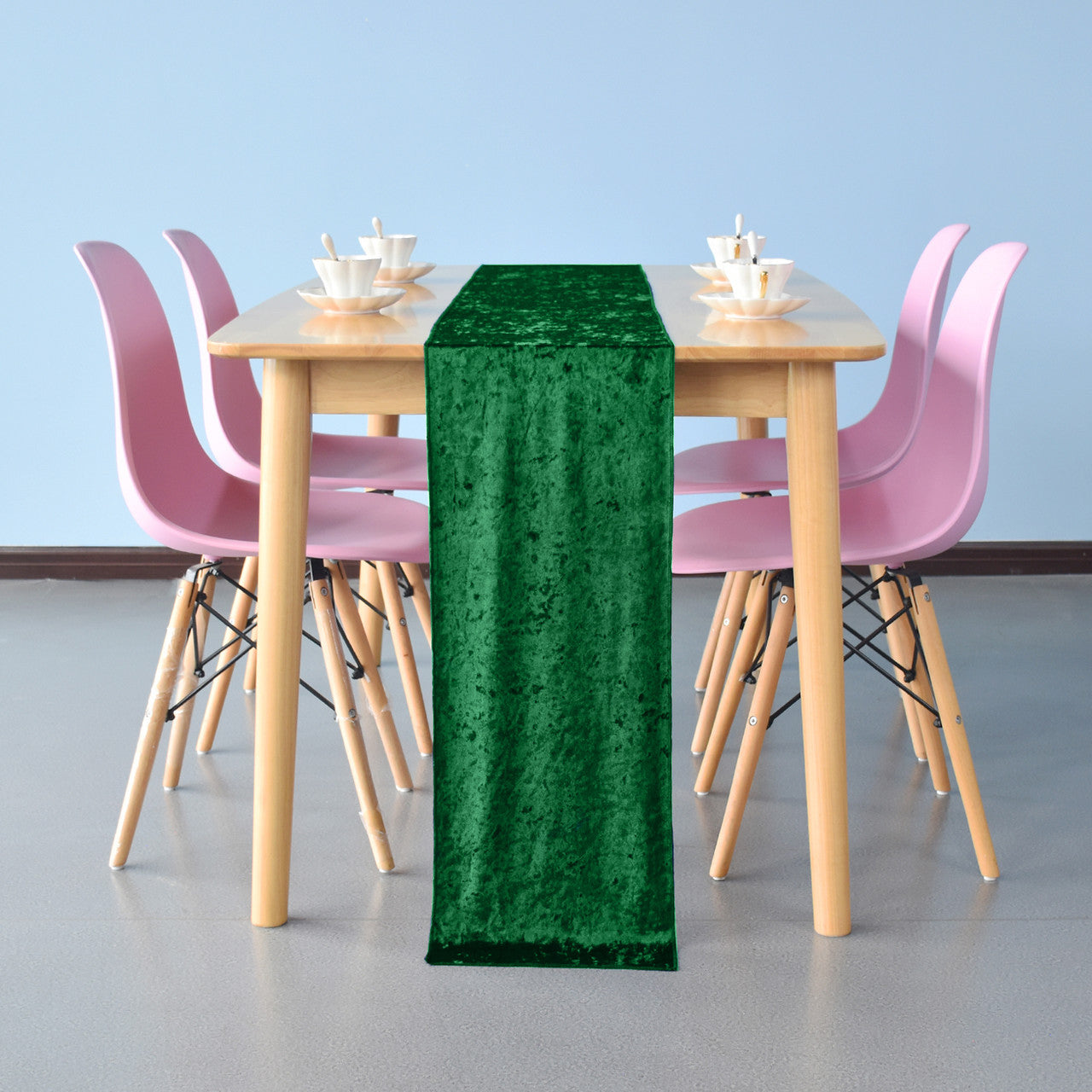 Velvet Table Runner - Emerald Green