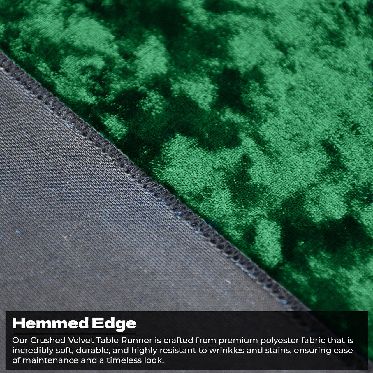 Velvet Table Runner - Emerald Green
