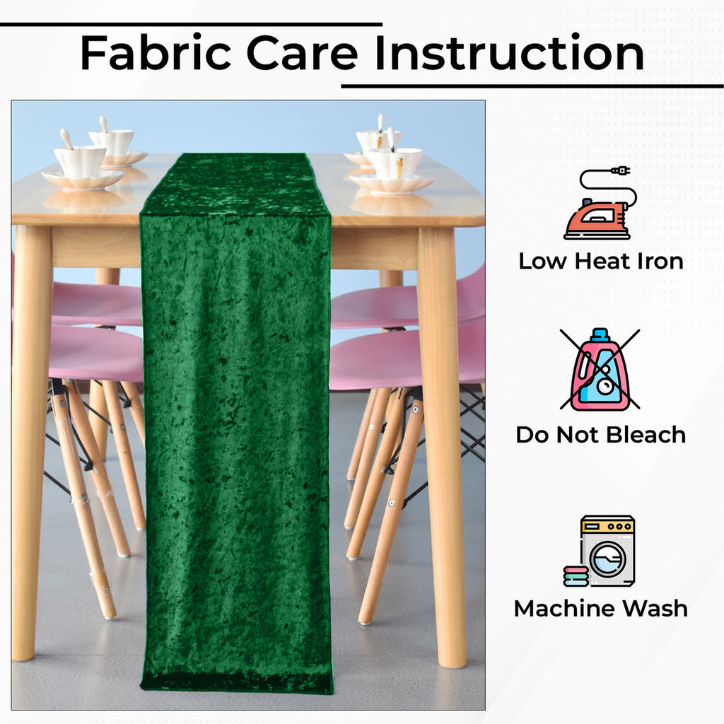 Velvet Table Runner - Emerald Green