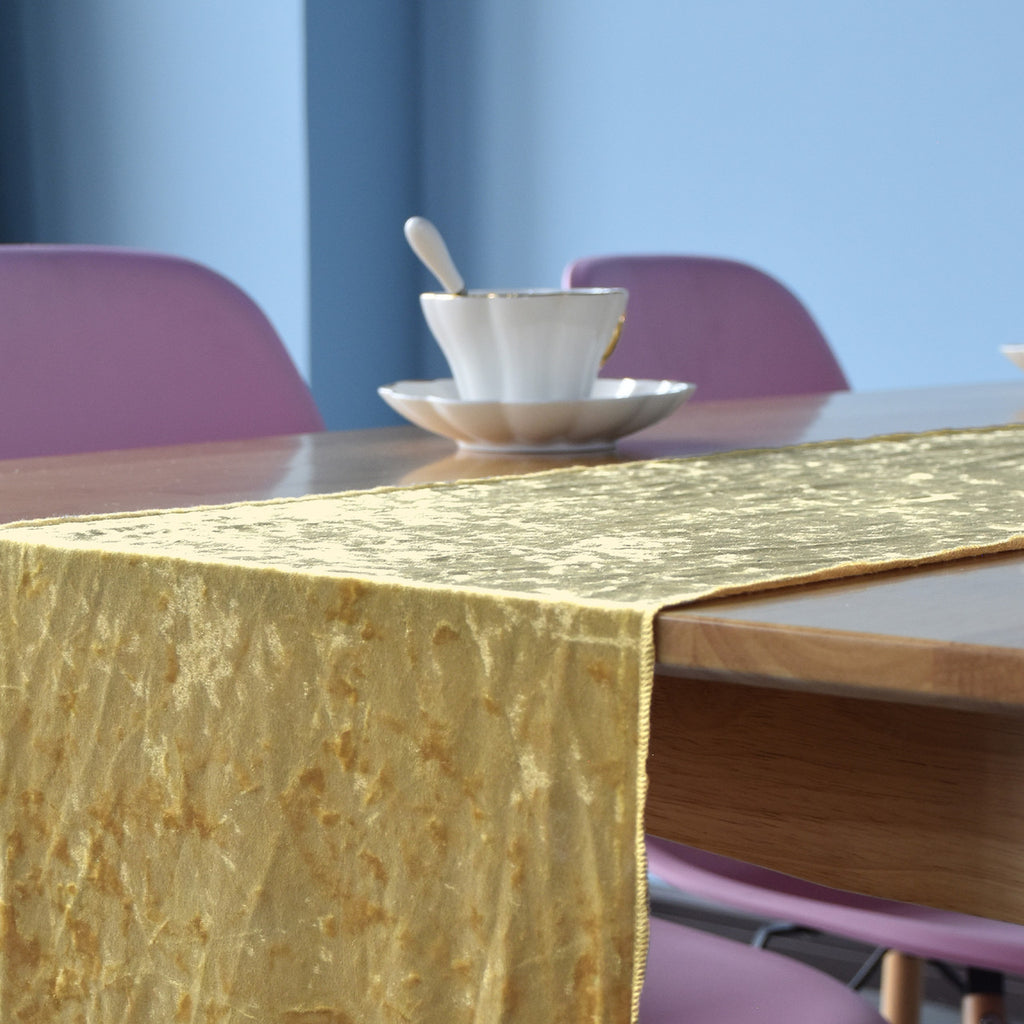 Velvet Table Runner - Gold
